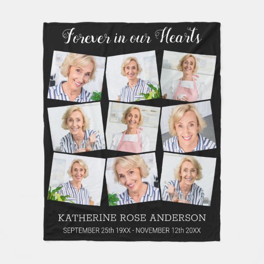 Memorial Herdenking Keepomwille Custom Photo Colla Fleece Deken (Voorkant)