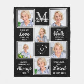 Memorial Herdenking Persoonlijke foto-inklage Fleece Deken (Voorkant)