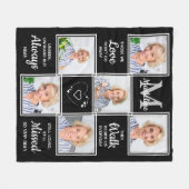 Memorial Herdenking Persoonlijke foto-inklage Fleece Deken (Voorkant (Horizontaal))