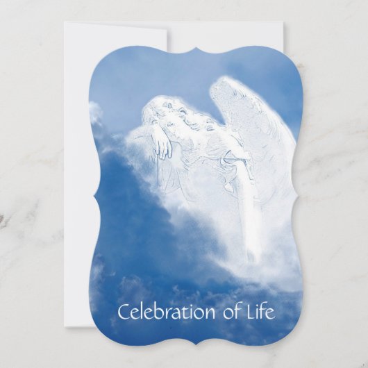 Memorial Herdenking Service Noite Mourning Angel Kaart (Voorkant)