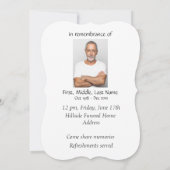 Memorial Herdenking Service Noite Mourning Angel Kaart (Achterkant)