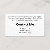 Memorial Herembrance Keepslag Visitekaartje (Achterkant)