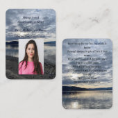 Memorial Herembrance Lake Evening Sunset Visitekaartje (Voorkant / Achterkant)