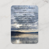 Memorial Herembrance Lake Evening Sunset Visitekaartje (Achterkant)