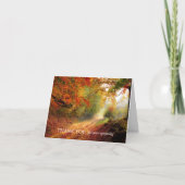 Memorial herfst sympathie begrafenis dank u kaart (Voorkant)