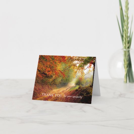 Memorial herfst sympathie begrafenis dank u kaart (Voorkant)