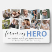 Memorial Hero Dad Photo Collage Fotoplaat (voorkant)