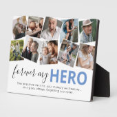Memorial Hero Dad Photo Collage Fotoplaat (Zijkant)