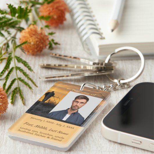 Memorial Hunter Hunting Stalking Game Sleutelhanger (Voorkant Rechts)