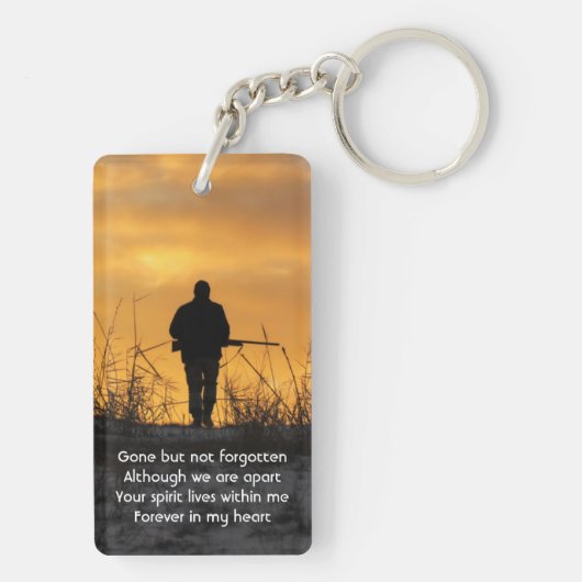 Memorial Hunter Hunting Stalking Game Sleutelhanger (achterkant)