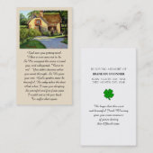 Memorial I Saw You Getting Tired... Prayer Card Visitekaartje (Voorkant / Achterkant)