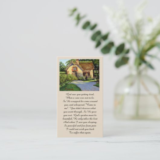 Memorial I Saw You Getting Tired... Prayer Card Visitekaartje (Staand voorkant)