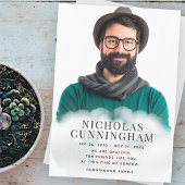 Memorial in Clouds Modern Classic Simple Photo Bedankkaart