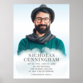 Memorial in Clouds Modern Classic Simple Photo Poster (Voorkant)