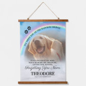 Memorial in de Dog Rainbow Bridge Hangend Wandkleed (Voorkant)
