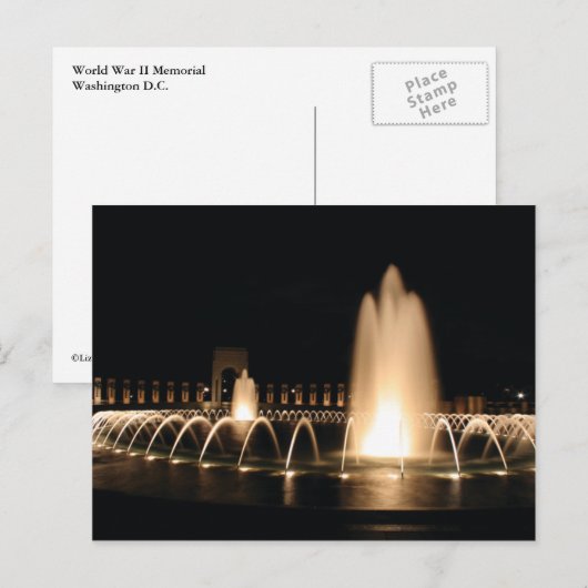 Memorial in de Tweede Wereldoorlog Briefkaart (Voorkant / Achterkant)