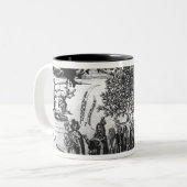 Memorial in Engeland Tweekleurige Koffiemok (Voorkant links)