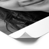 Memorial in harten foto's begrafenis violet wit poster (Hoek)