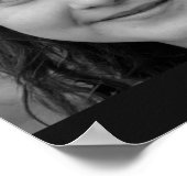 Memorial in harten foto's begrafenis zwart wit poster (Hoek)