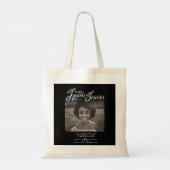 Memorial in hartsfoto begrafenis mono tote bag (Achterkant)