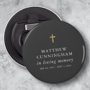 Memorial in het liefhebben van geheugen Modern Sim Button Flesopener