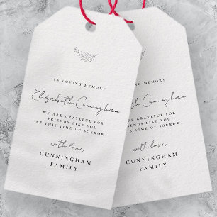 Memorial in het liefhebben van geheugen Modern Sim Cadeaulabel