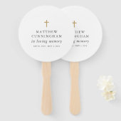 Memorial in het liefhebben van geheugen Modern Sim Handwaaier (Voorkant en achterkant)