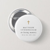 Memorial in het liefhebben van geheugen Modern Sim Ronde Button 5,7 Cm (Voorkant /achterkant)