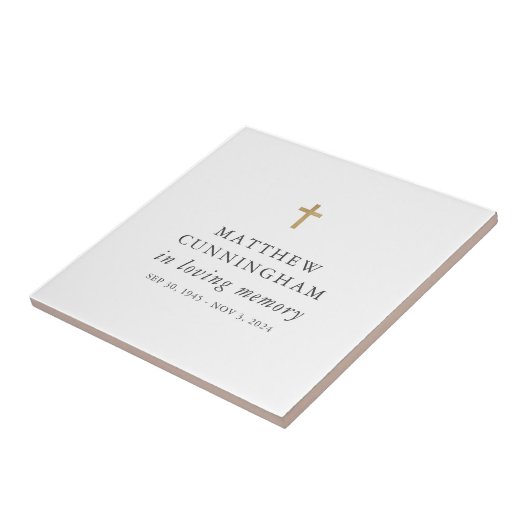 Memorial in het liefhebben van geheugen Modern Sim Tegeltje (Zijkant)