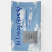 Memorial in het liefhebben van Memory Blue Sky Ban Spandoek (Verticaal)