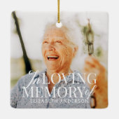 Memorial in liefdevolle herinnering Moderne elegan Keramisch Ornament (Achterkant)