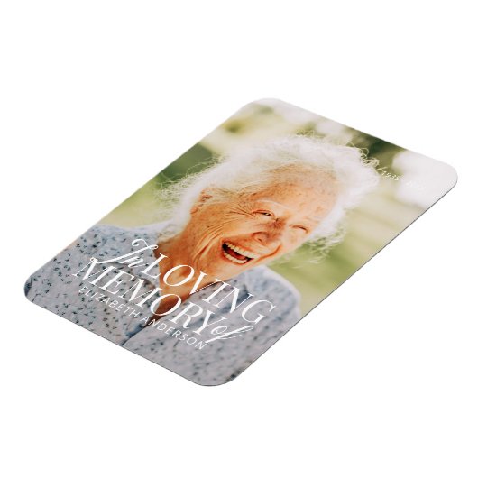 Memorial in liefdevolle herinnering Moderne elegan Magneet (Linkerzijde)