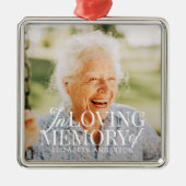 Memorial in liefdevolle herinnering Moderne elegan Metalen Ornament (Voorkant)