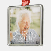 Memorial in liefdevolle herinnering Moderne elegan Metalen Ornament (Links)