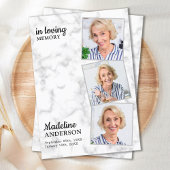 Memorial in Loating Memory 3 Foto Funeral Sympathi Bedankkaart