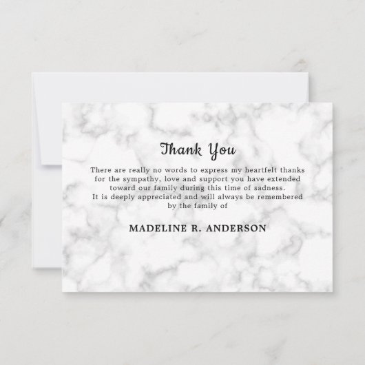 Memorial in Loating Memory 3 Foto Funeral Sympathi Bedankkaart (Achterkant)