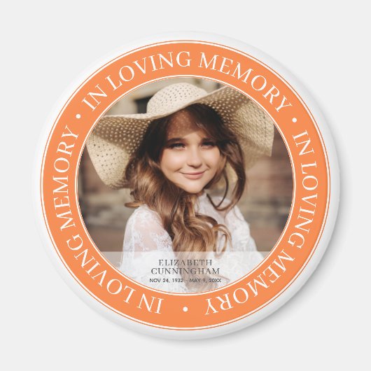 Memorial in Loating Memory Classic Custom Photo Magneet (Voorkant)