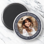Memorial in Loating Memory Classic Custom Photo Magneet<br><div class="desc">Dit eenvoudige en klassieke ontwerp is samengesteld uit serif typografie en voegt een douanefoto toe.</div>