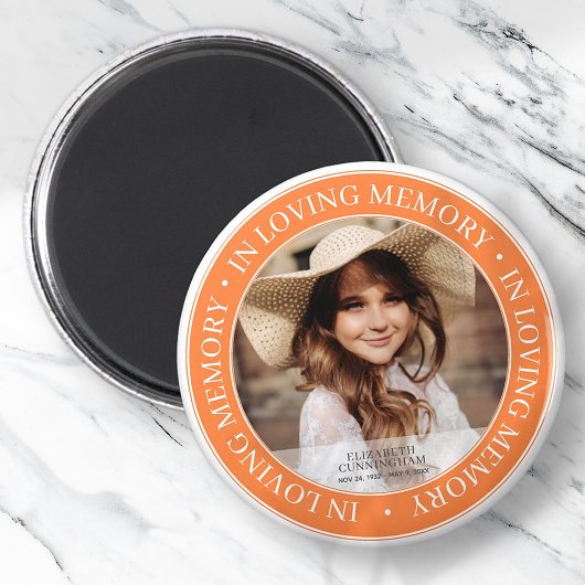 Memorial in Loating Memory Classic Custom Photo Magneet