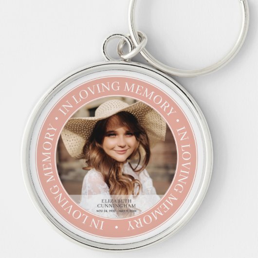 Memorial in Loating Memory Classic Custom Photo Sleutelhanger (Voorkant)