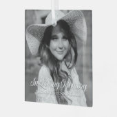 Memorial in Loating Memory Classic Elegant Photo Glas Ornament (Voorkant links)