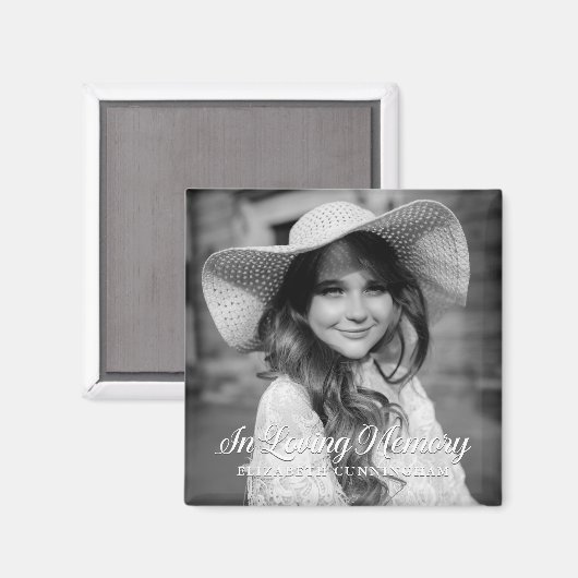 Memorial in Loating Memory Classic Elegant Photo Magneet (Voorkant / Achterkant)