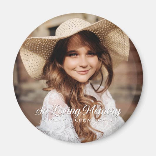 Memorial in Loating Memory Classic Elegant Photo Magneet (Voorkant)