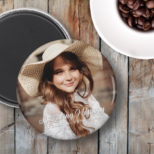 Memorial in Loating Memory Classic Elegant Photo Magneet