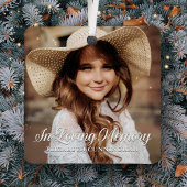 Memorial in Loating Memory Classic Elegant Photo Metalen Ornament