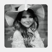 Memorial in Loating Memory Classic Elegant Photo Metalen Ornament (Voorkant)