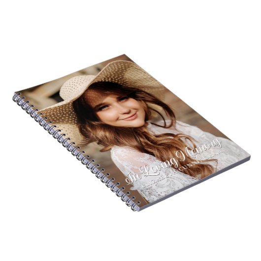 Memorial in Loating Memory Classic Elegant Photo Notitieboek (Rechterzijde)