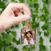 Memorial in Loating Memory Classic Elegant Photo Sleutelhanger (Hand)