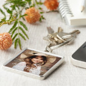 Memorial in Loating Memory Classic Elegant Photo Sleutelhanger (Zijkant)