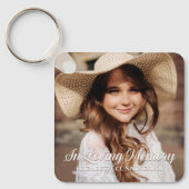 Memorial in Loating Memory Classic Elegant Photo Sleutelhanger (Voorkant)